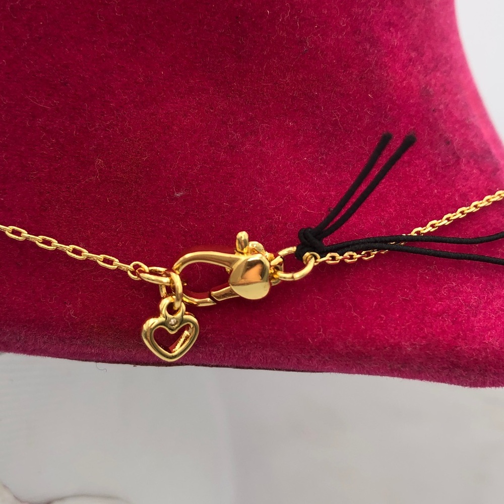 Kate Spade Adjustable Length Gold Color Heart Pendant Necklace New - Picture 4 of 11